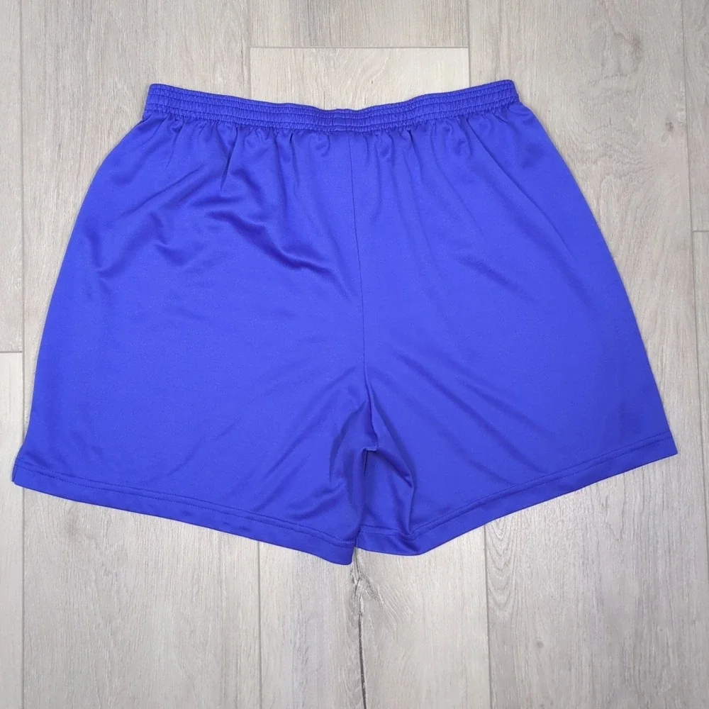 Nike Team Running Shorts Mens Large Blue White Swoosh Logo Y2K